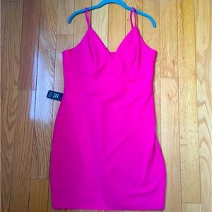 NWT Express L Coral Pink Spaghetti Straps Sexy Dress